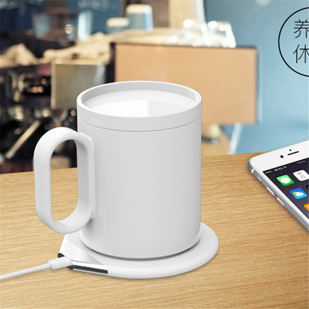 Custom Office Desktop Portable Travel Cup Smart Heater Wireless Charger
