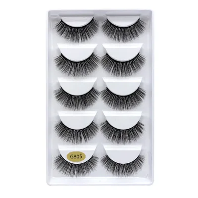 

Oem 3d Faux Mink Fake Eyelashes Handmade Dramatic Crossed Cluster Black Nature Fluffy Long Lashes