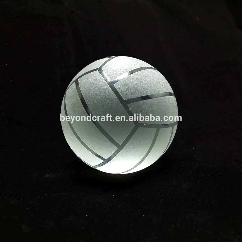 Optical Crystal Volleyball Ball,Glass Volleyball With Base For Sports