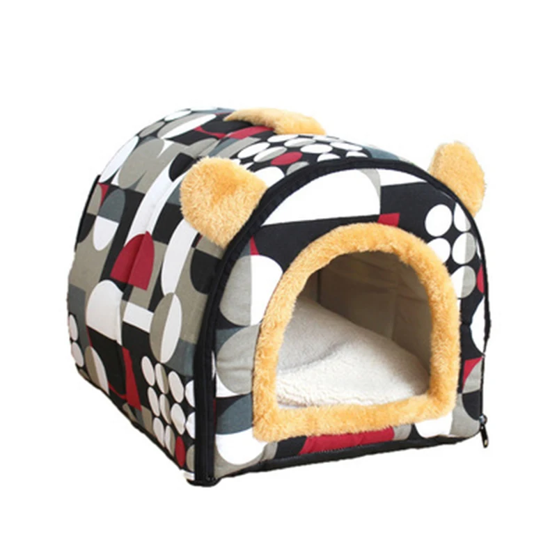 

Warm Comfortable Creative Plush Pet Bed Sofa Bed Cotton Pet Nest Cushions, As picture