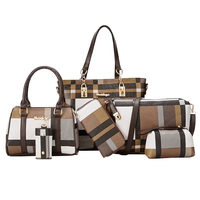 

bags women handbags ladies luxury branded bags luxury women handbags for women luxury custom logo bag sets 6 piece handbags, 5 colors