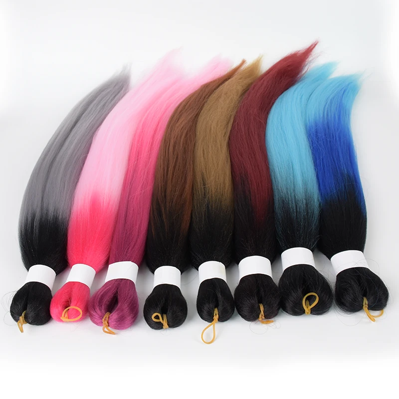 

Wholesale EZ Braid Pre Stretched Braiding Hair, Ombre Color Synthetic Braiding Hair, Braids For African Hair