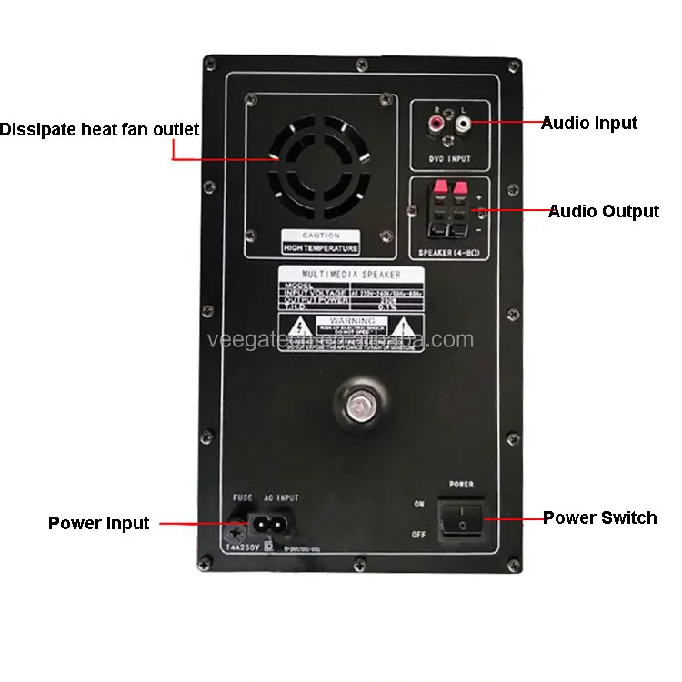 Hifi Multimedia Active Speaker System15 Inch 150w*2 Outdoor Active