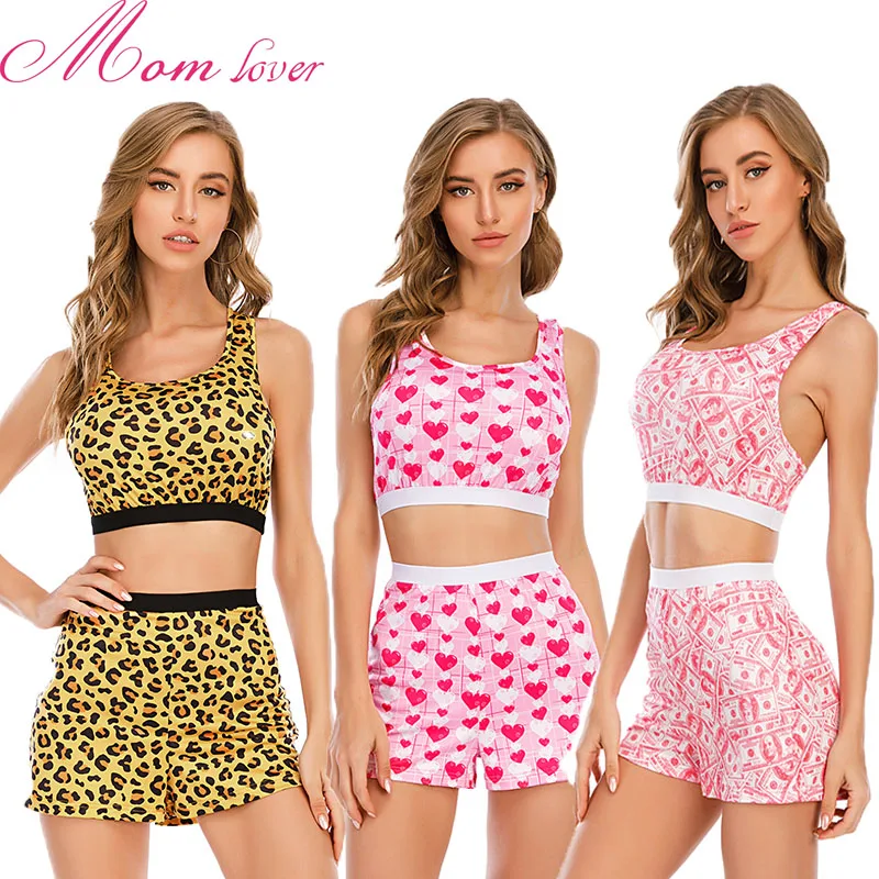 

2021 momlover printed set woman top 2 pcs sundresses women summer 2021 women, Customized color