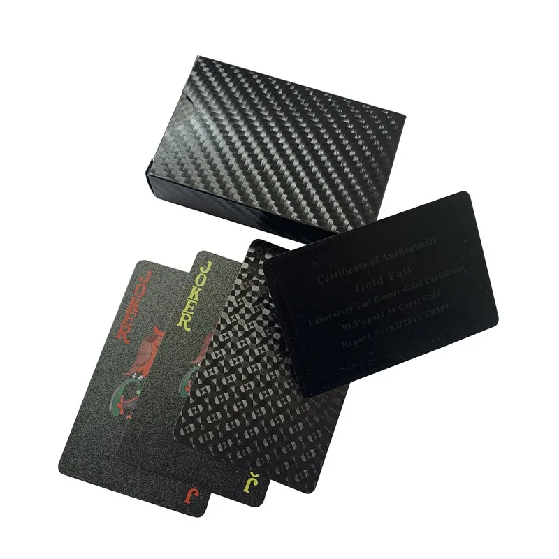 

Colorful printing New high quality black plastic playing poker cards