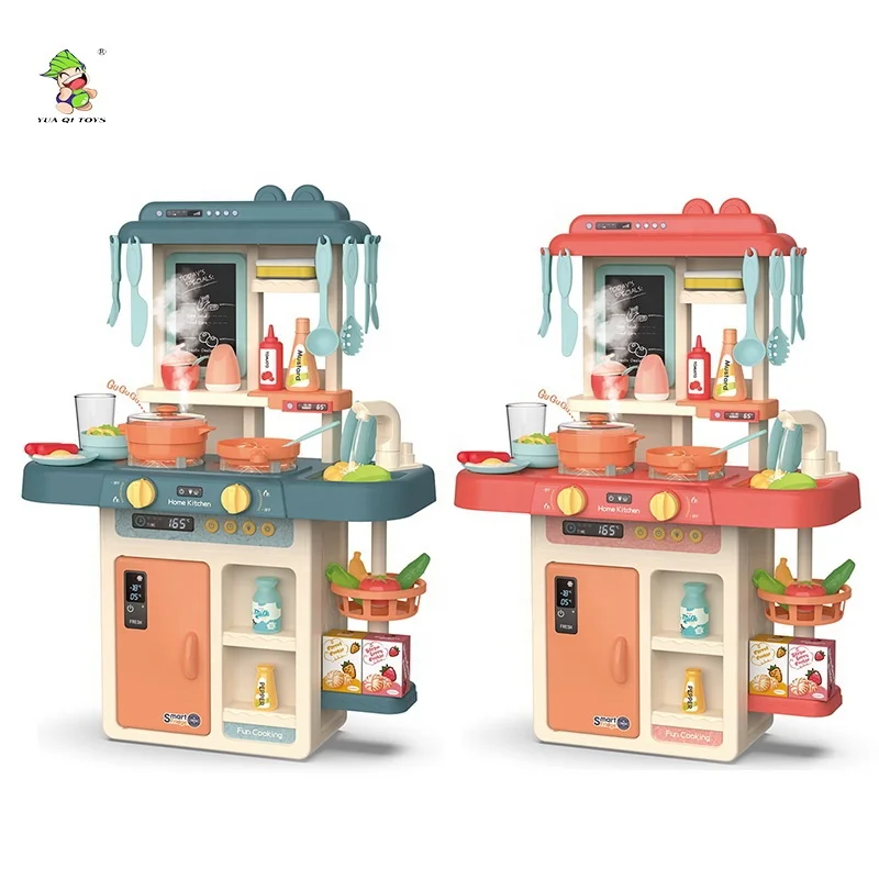 
Luxury plastic kitchen play set spraying mist cook pretend toys 