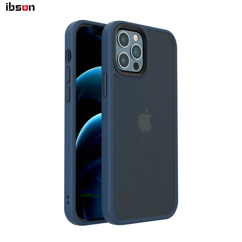 

Original Skin Anti-knock Phone Case For iPhone 11 12 Pro Max Xr 7 8plus Matte Translucent Cover Luxury Protective Case, Black,gray,green,blue, red