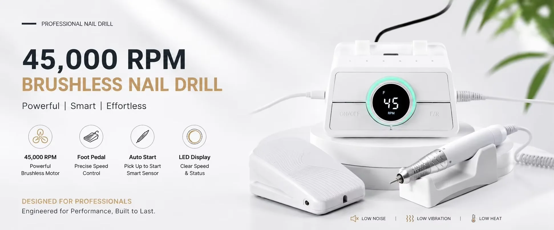 45,000 RPM Brushless Nail Drill