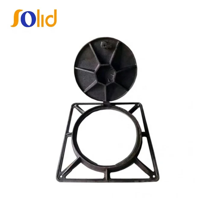 BS EN124 Cast Ductile Iron Manhole Cover GGG500-7 With Frame For Construction
