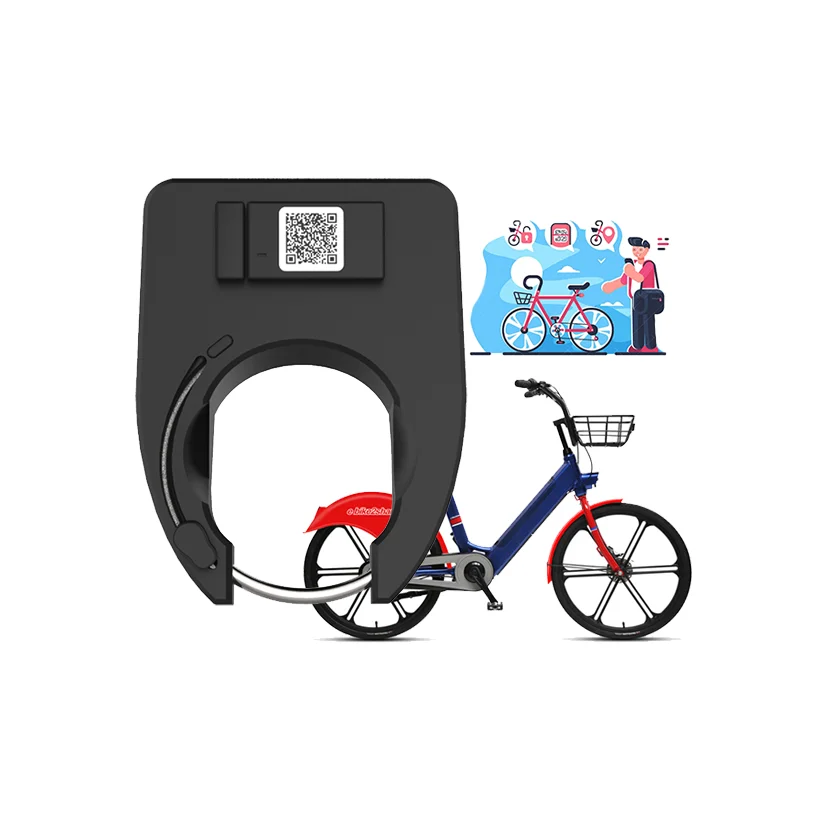 

Remote Control Waterproof Public Rental Bicycle Solution GPS Real Time Smart QR Code Unlock Anti Theft Sharing Bike Lock