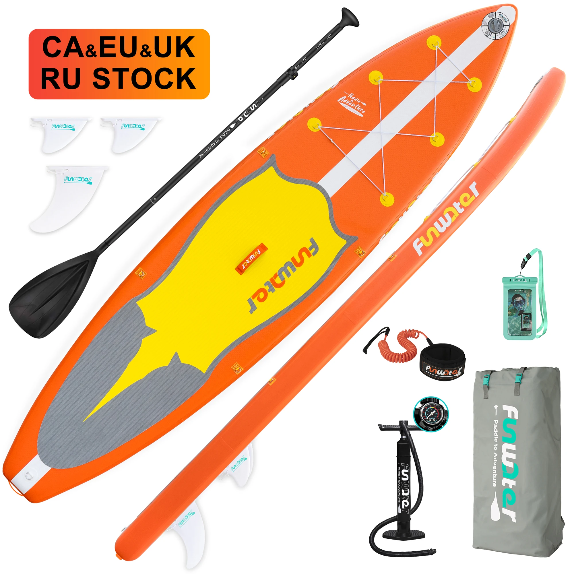 

FUNWATER Dropshipping OEM wood surf board custom stand up paddle boards sup board 12 sport surf