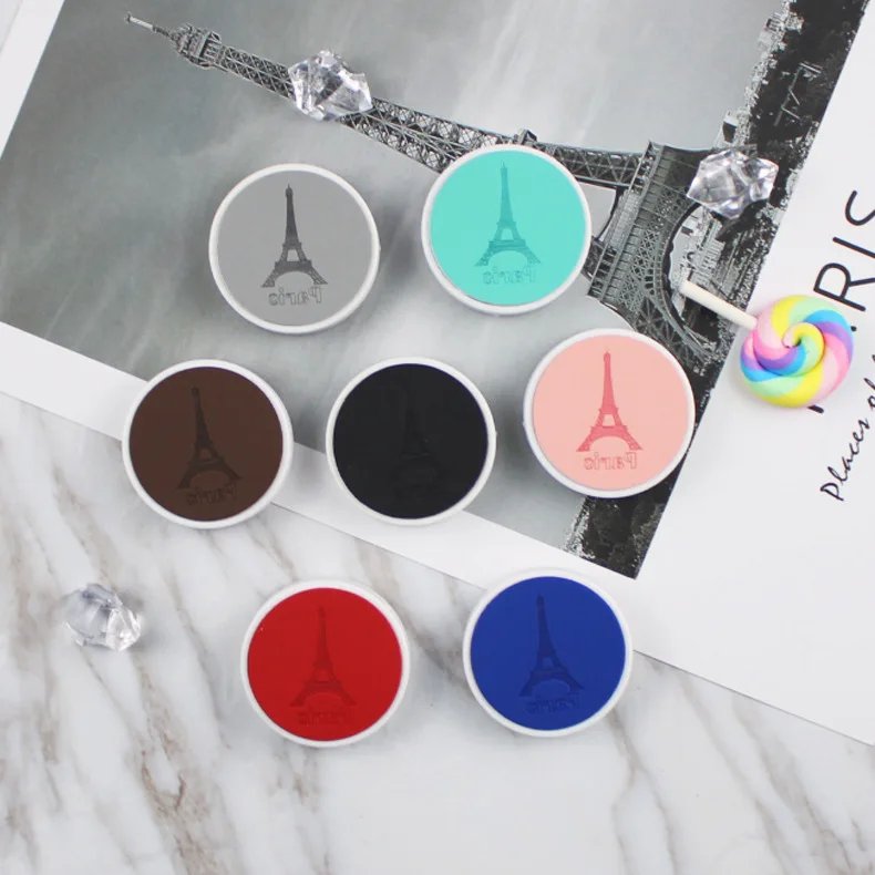 

White bottom push-pull 360 rotating folding stand for Paris Tower Mobile Phone Stand multi-function lazy man stand