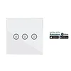 tuya wifi crystal glass panel touch wall switch EU standard socket waterproof app remote control