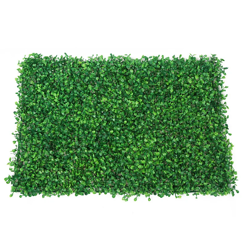 

Wholesales Faux UV Protected 3D Outdoor Plastic Decorative Green Panel Backdrop tropical Artificial Grass Wall