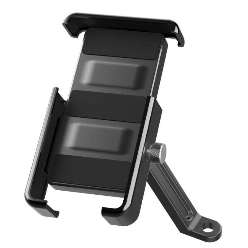 

Popular QX-21 Aluminum Alloy Bicycle Shockproof Phone Stand Wholesale Riding Navigation Mobile Phone Holder Black