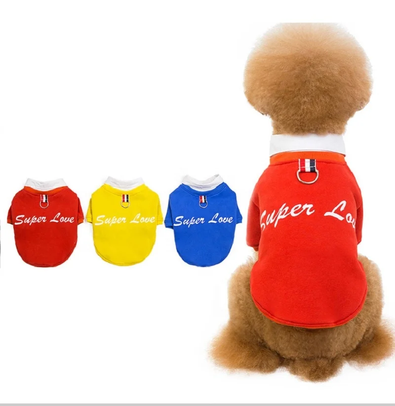

2021 high fashion pet dog autumn winter hoodie with shirt collar