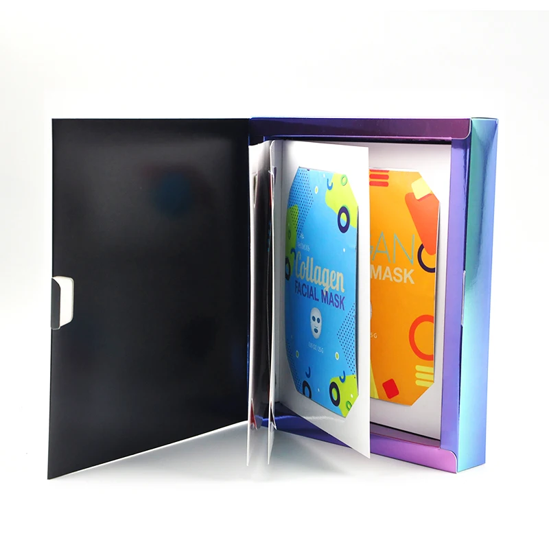 

book shaped packaging cosmetics face mask anti aging facial mask Customised