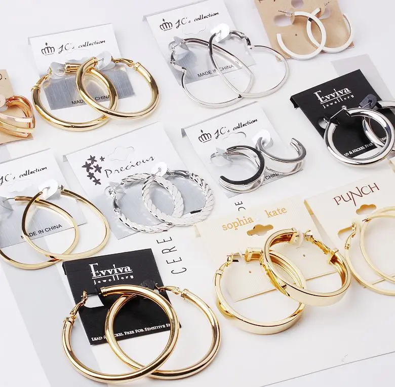 

PUSHI exaggerated copper hoop earrings women mix earrings goddess fashion hot jewelry circle earring mix