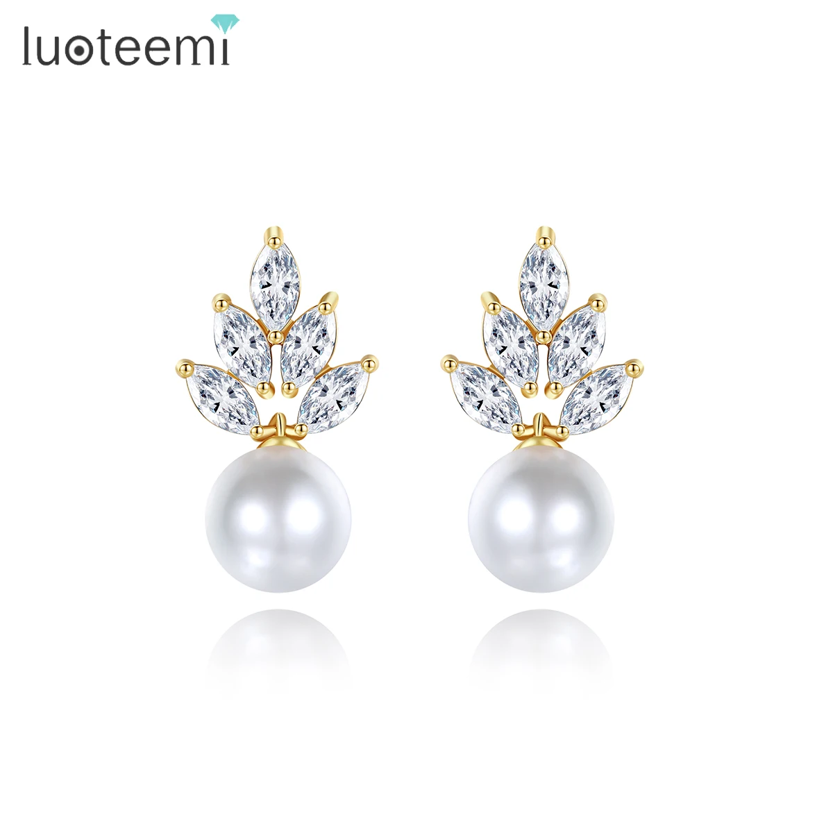 

LUOTEEMI Charm Trending Dainty New Earing Bohemian Drop Lady Elegant Zircon Jewelry Cubic Fashion Earring
