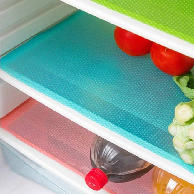 

EVA Refrigerator Liners Non-Adhesive Anti-Mildew Refrigerator Pads Fridge Mats Drawer Table Placemats Shelves Drawer Table mats, Transparent brick stone