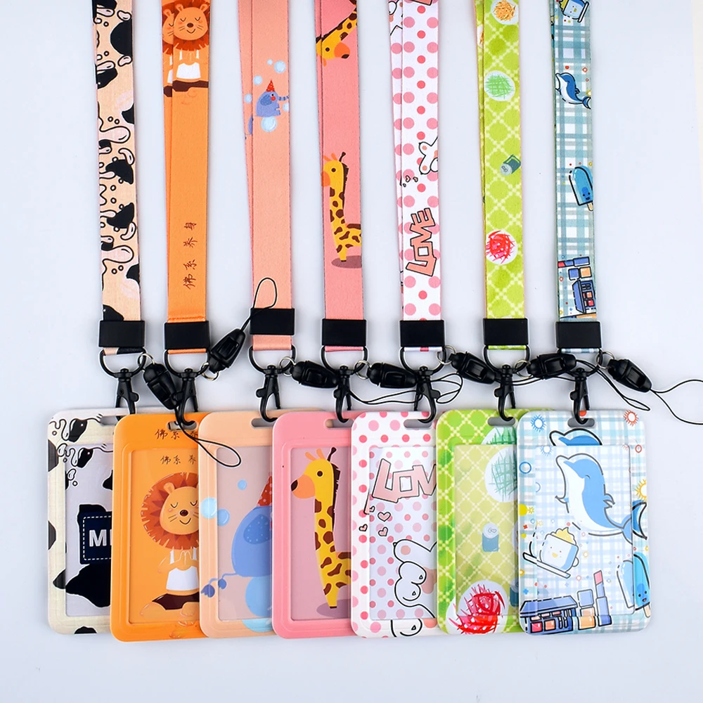 

Personalize Design Logo ABS ID Card Badge Holder with Lanyard Custom