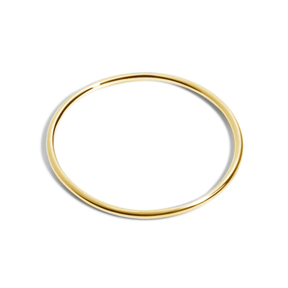 

Simple Engagement Ring For Women Brass Rose 14k Solid Yellow Gold Plated Tiny Stackable Ring