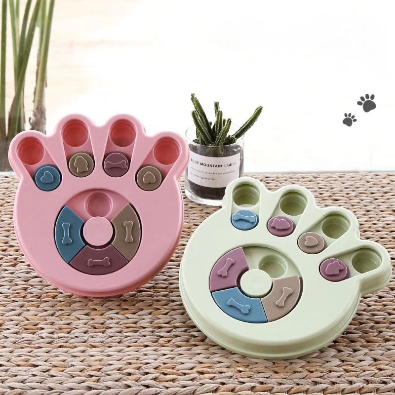 

Wholesale Eco Friendly paw round shape smart dog toys best design pet IQ training puzzle Intelligent treat dog toys