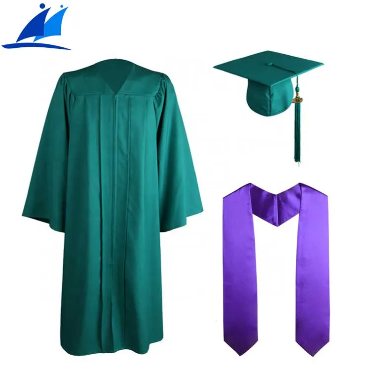 

Wholesale new style black adult customized graduation gown robe tassel bachelor uniform