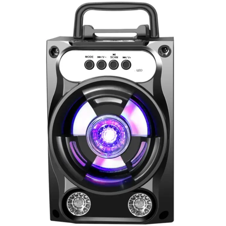 

Large volume strong magnetic speaker USB mini wireless small steel cannon portable woofer speaker, Black