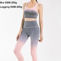 

Workout Clothing Activewear Set Women Seamless Yoga Leggins Sets Gym 2 Piece Fitness Compression Sportswear Suit Set
