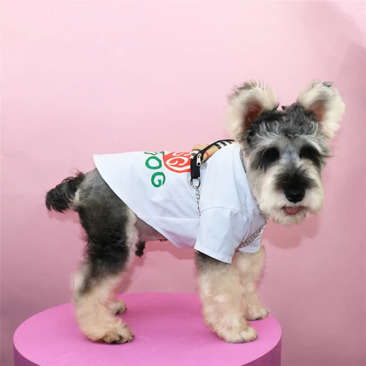 

Korean Style Simply Pets Wear Summer Cotton Thin Small Medium Dog Birthday Shirt Pet Dog Clothes