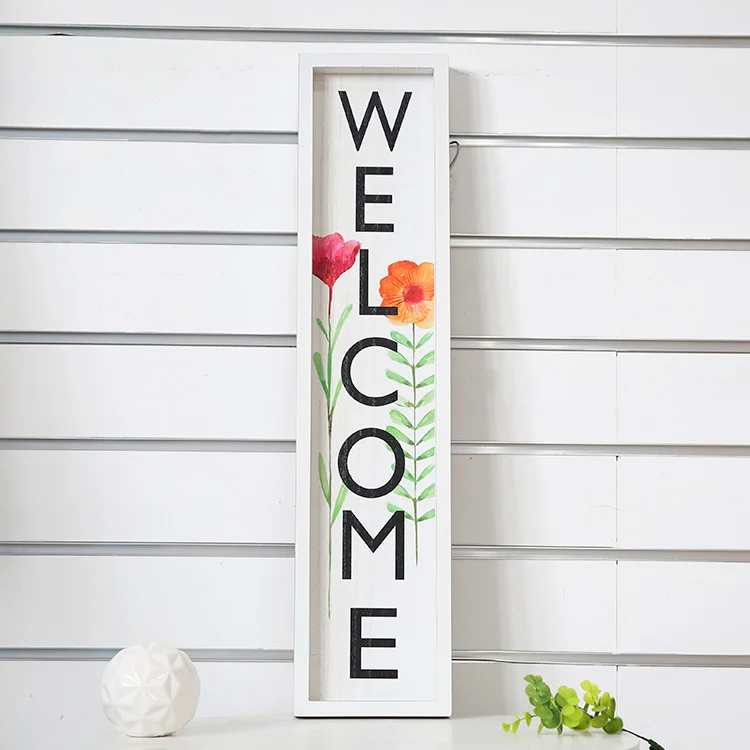 

Factory Price Home Decor Art Wall Decoration Welcome Word Wooden Signs, Customized color
