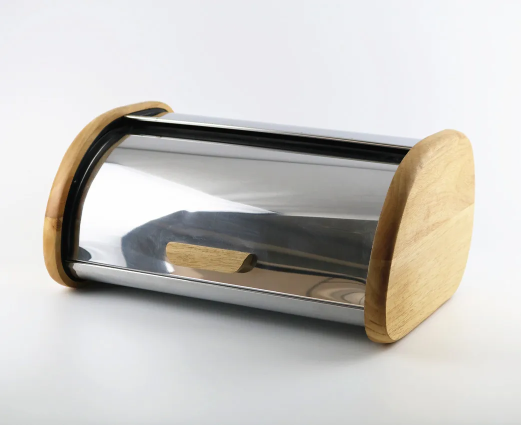 Modern Decorative Stainless Steel Unique Bread Boxes Kitchen Top Roll