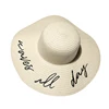 Custom Fashion Women Summer Beach Foldable Panama Wide Brim Sun Straw Floppy Hat