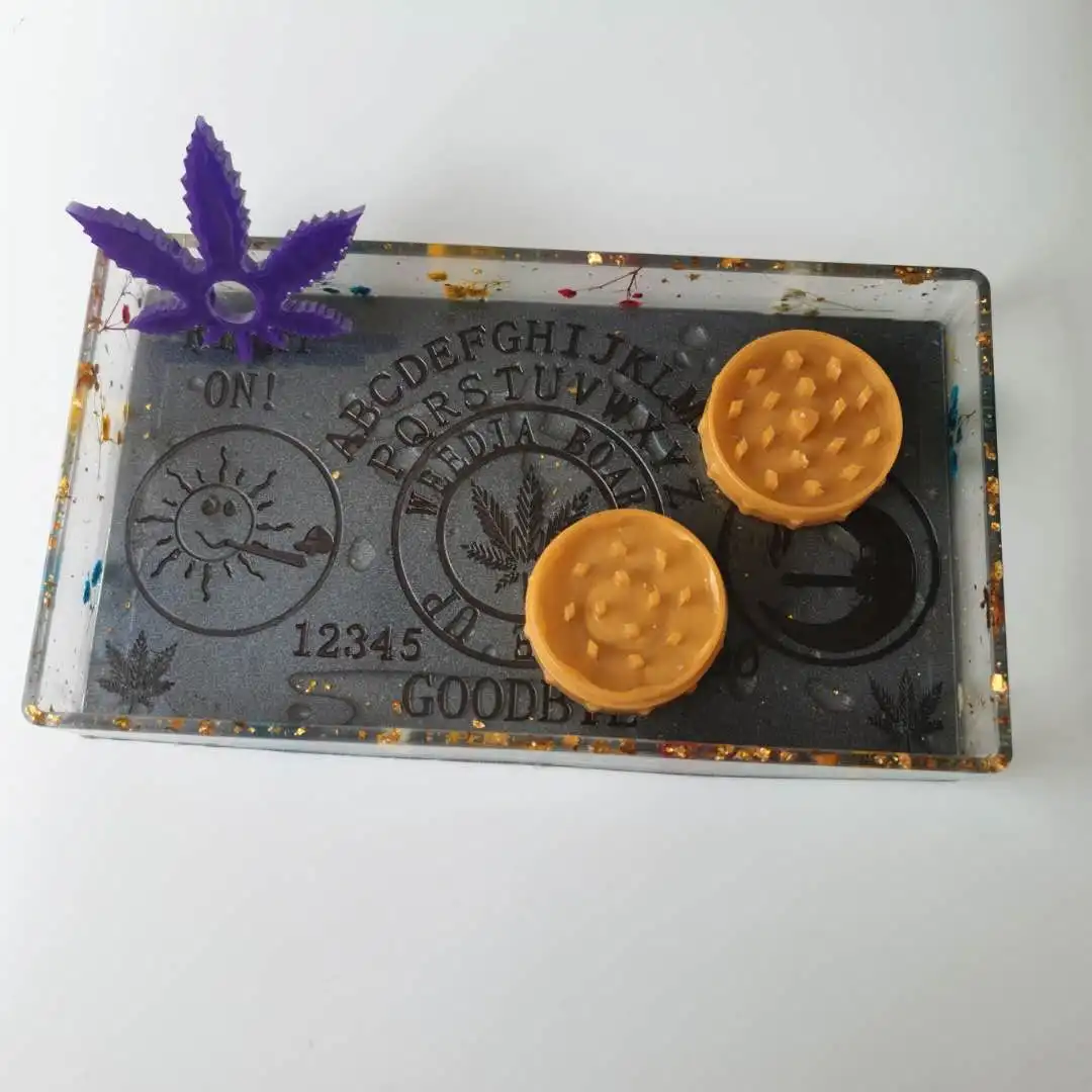 New Design Weed Tray Weedja Tray 420 Rolling Tray Silicone Mold Resin