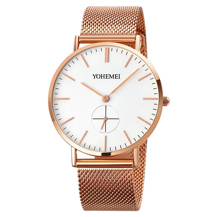 

Fashion new watch quartz custom classic waterproof precision quartz watch, Rose-gold