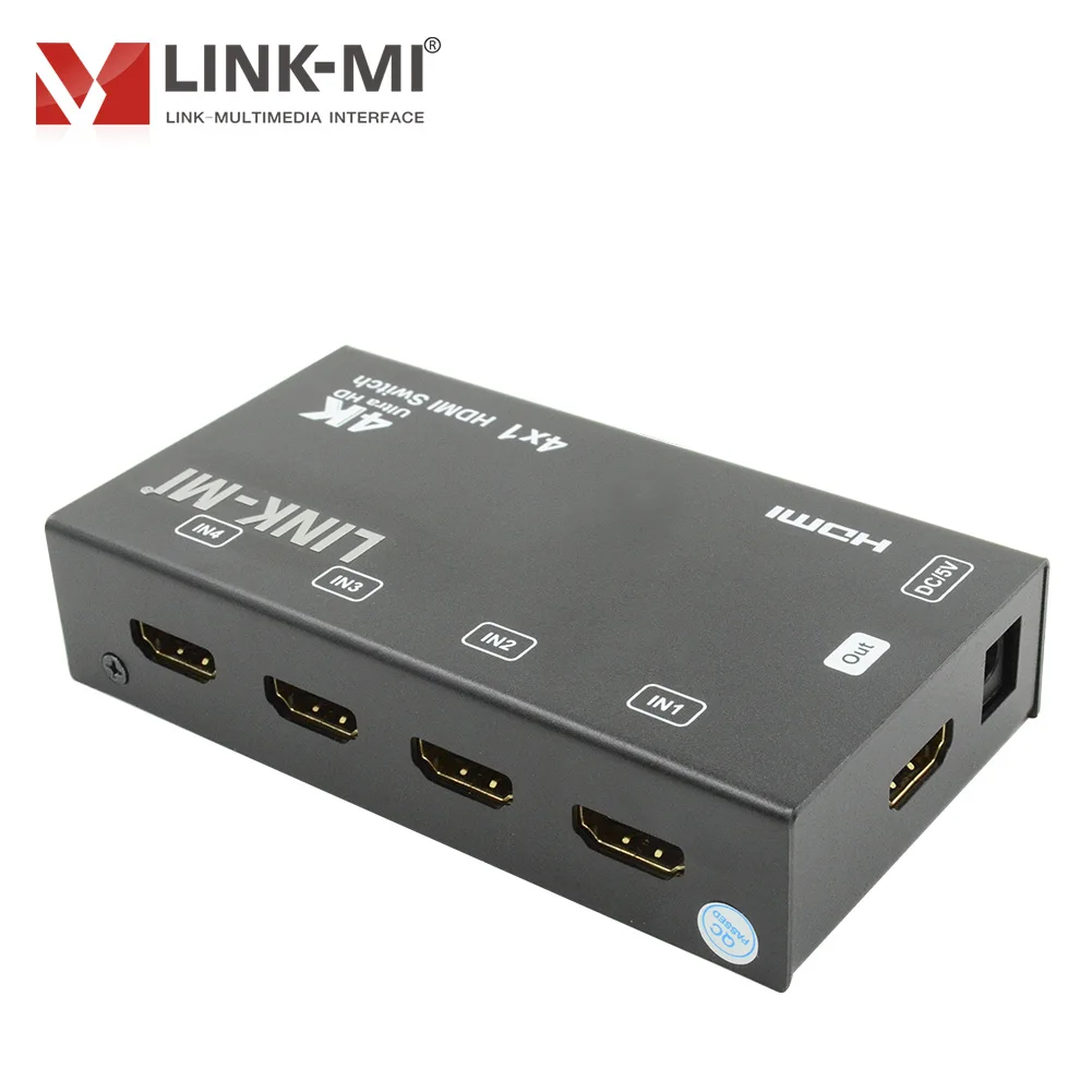 

LINK-MI 4x1 HDMI Switch with Auto Switching support 4K2K 3D CEC PIP Video Switch