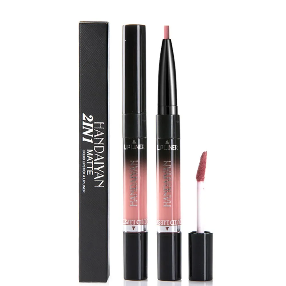 

Wholesale HANDAIYAN 2-in-1 Double-head Non-fading Lipstick With Lip Liner