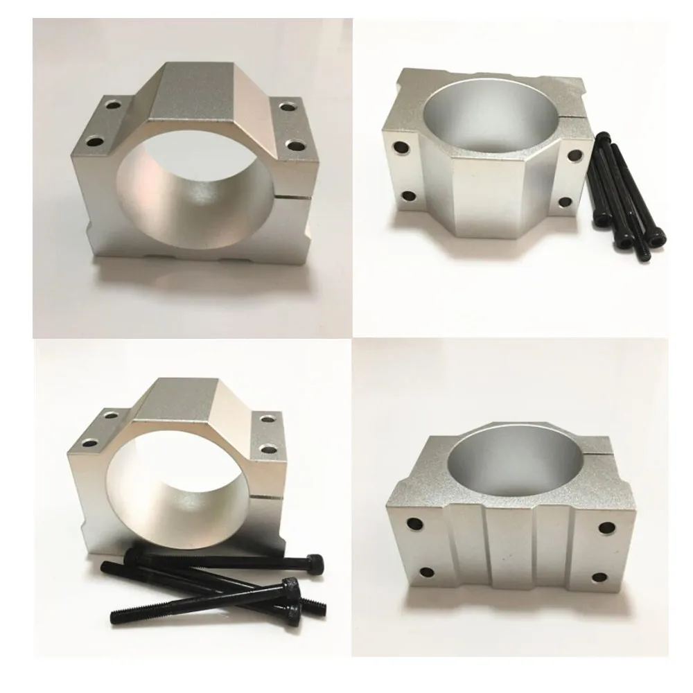 65mm/80mm/125mm Spindle Clamp Mounting Bracket With 4 Screws For 0.8kw