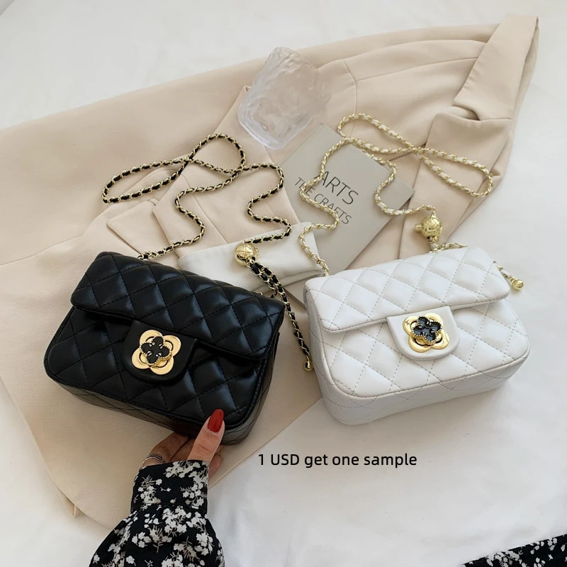 

Bolso De Lujo Para Mujer 2023 New Fashion Brand Small Quilted Leather Handbags For Women Ladies Square Shoulder Crossbody Bags