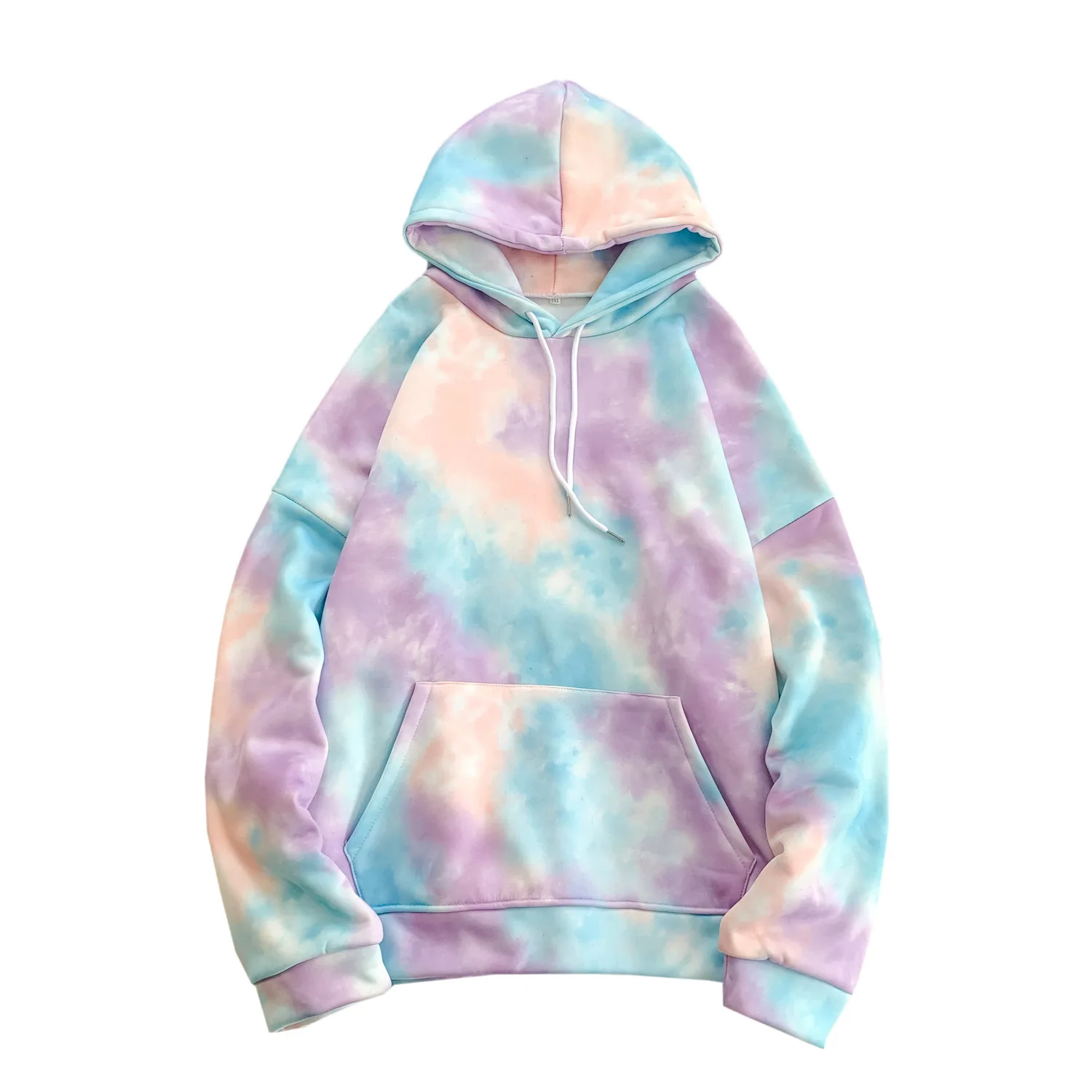 

New Design Color block Long Sleeve cotton Hoodie Sweatshirt Women Tie Dye Hoodie