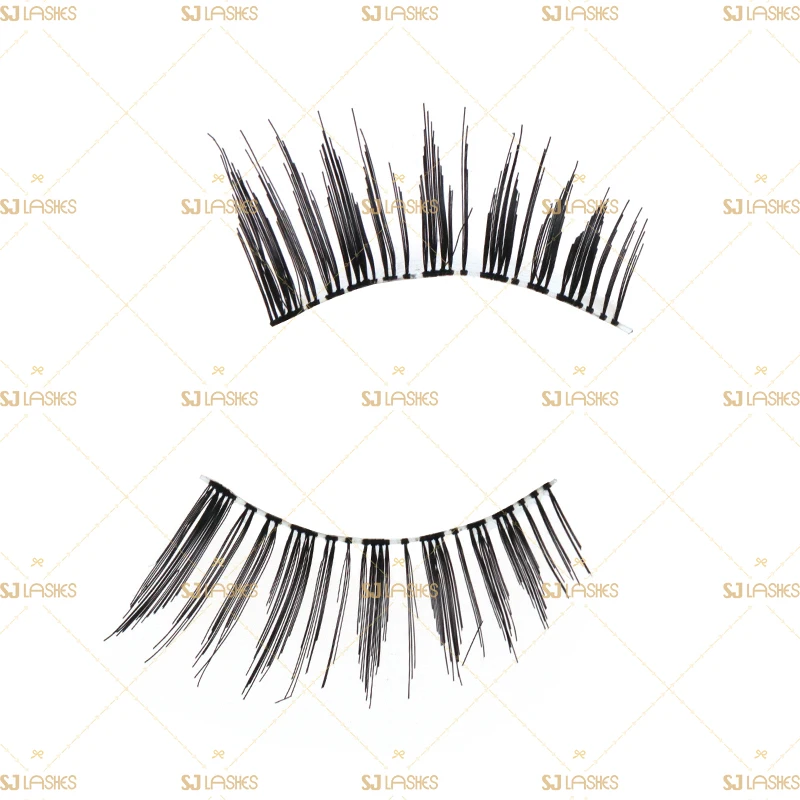 

Demi Wispies Mini Lashes Handmade TOP Quanlity Customized Private Label Empty Eyelash Box Eyelash Case Vegan Strip Lashes, Natural black