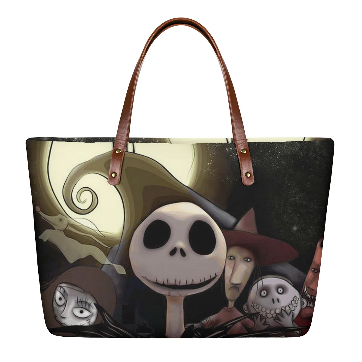 

Factory customized Halloween collective blessing style girl walle tsand handbag store clothes use customized bags as shopping ba, Print picture