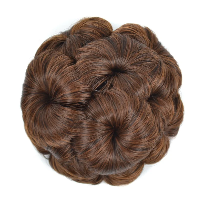 

SARLA Curly Chignon Afro Hair Puff Bun Donut Extension Accessories Clip in Claw Synthetic Chignon Natural Flower Hair Bun Women