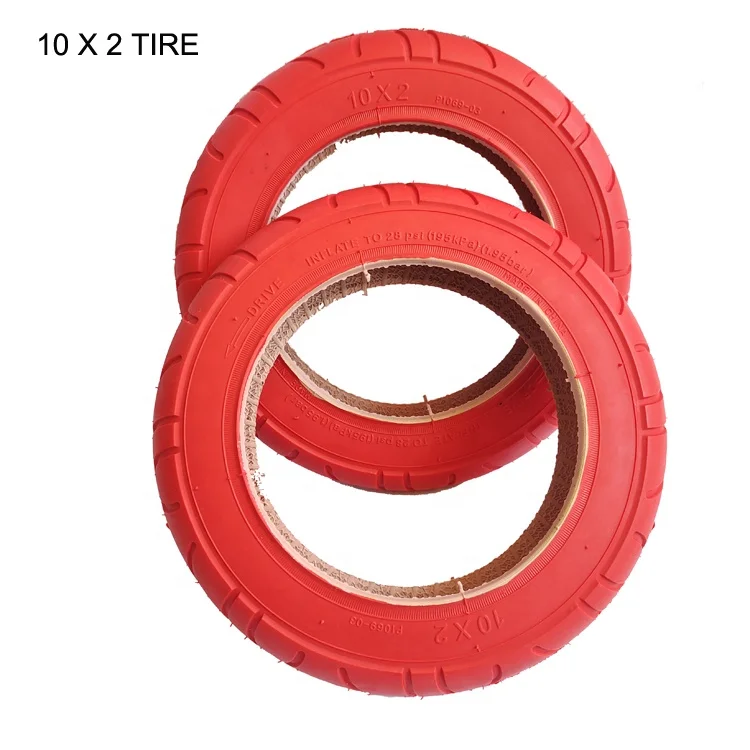 

10 inch tyre red electric scooter tire 10*2 tire electric bicycle wheel parts