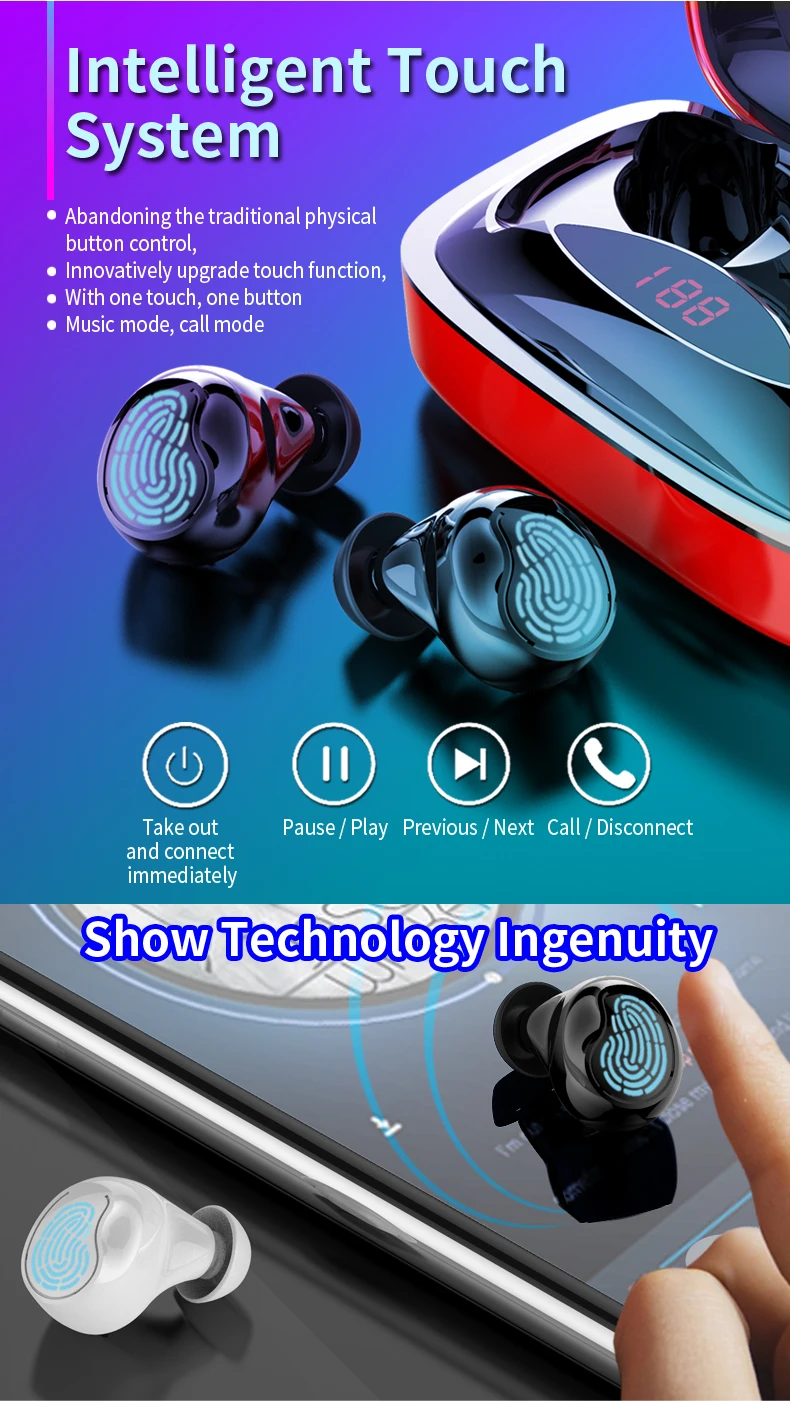 Amazon top-rated Good price portable TWS sport stereo wireless headset waterproof sport headphones - ANKUX.COM