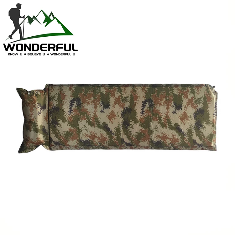 

Manufacture Portable Single Double Outdoor Camping Hiking Travel Waterproof Camouflage Self Inflating Sleeping Pad