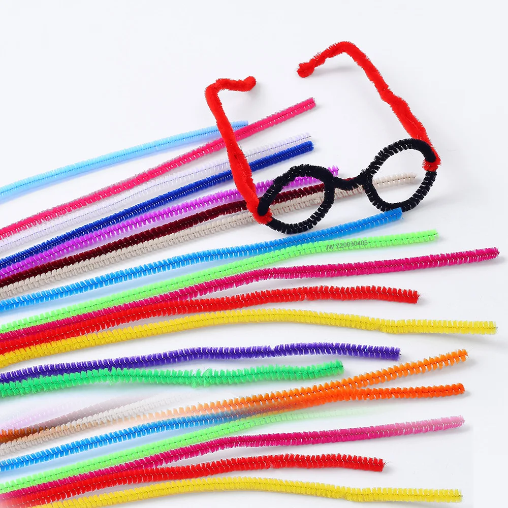 

Wholesale pipe cleaners chenille stem 100pcs Curly Chenille Stem craft wire Pipe Cleaners children DIY toys