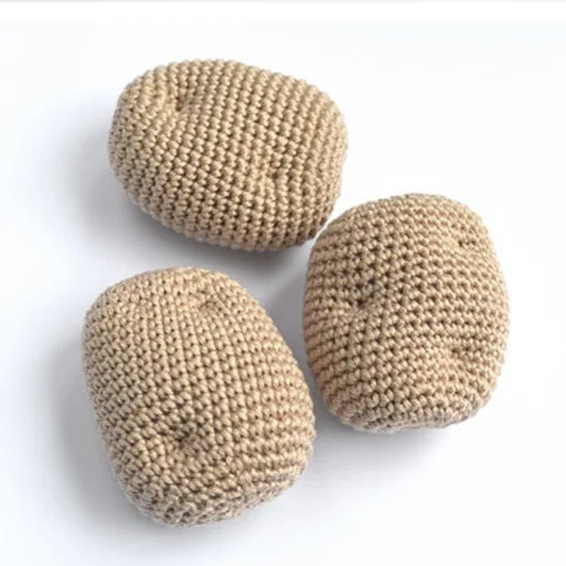 Cute Crochet Carrots Apple Baby Doll Toy Hand Knitted Fruits And