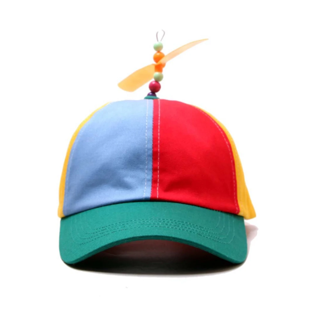 2020 Hot Fashion Adult Children Parent-child Fashion Baseball Propeller Helicopter Hat Rainbow Color Fancy Adjustable Unisex